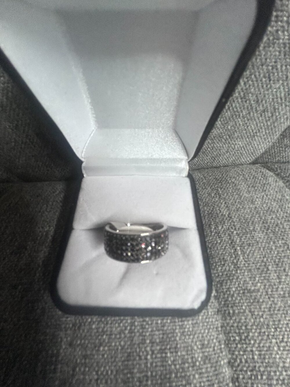 Stunning Sparkle Black Pavé Dome Statement Band Ring